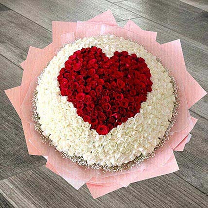 400 Heart Roses Arrangement